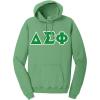 Delta Sigma Phi Pigment-Dyed Lettered Hooded Sweatshirt(Safari)