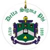 Delta Sigma Phi Round Christmas Shield Ornament