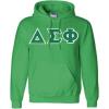 Greekgear Delta Sigma Phi Lettered Hooded Sweatshirt(Irish Green)
