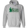 Greekgear Delta Sigma Phi The Better Man Hooded Sweatshirt(Sports Grey)