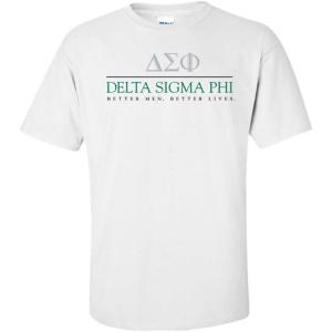 Delta Sigma Phi Better Men Better Lives Short Sleeve Tee(Light Grey)