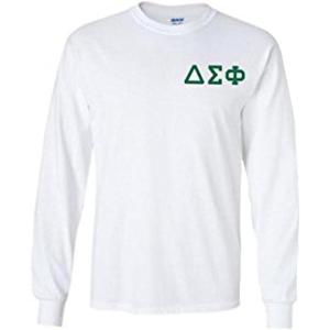 Delta Sigma Phi Flag Long Sleeve T-Shirt(White)