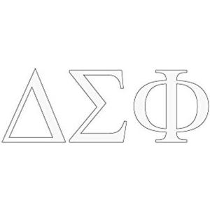Delta Sigma Phi Greek Letter Window Sticker Decal