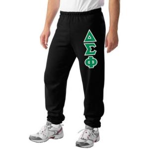 Delta Sigma Phi Lettered Sweatpants(Black)