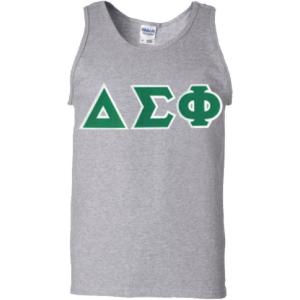 Delta Sigma Phi Lettered Tank Top(Sports Grey)