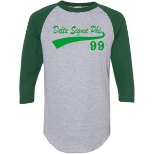 Delta Sigma Phi Tail Year Raglan(Grey W/Dark Green)
