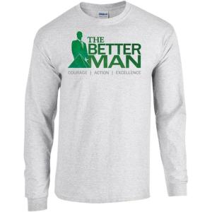 Delta Sigma Phi The Better Man Long Sleeve Tee(Light Grey)