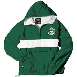 Greekgear Delta Sigma Phi Anorak(Forest Green/White)