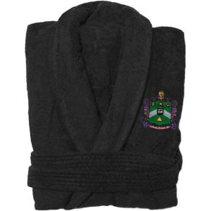 Greekgear Delta Sigma Phi Bathrobe Black(Black)