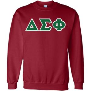 Greekgear Delta Sigma Phi Lettered Crewneck(Maroon)