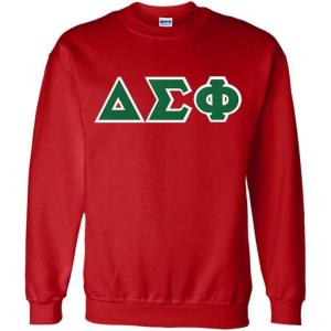 Greekgear Delta Sigma Phi Lettered Crewneck(Red)