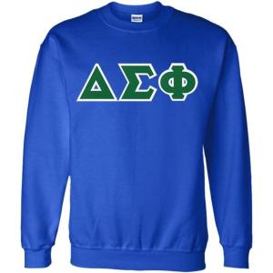 Greekgear Delta Sigma Phi Lettered Crewneck(Royal Blue)