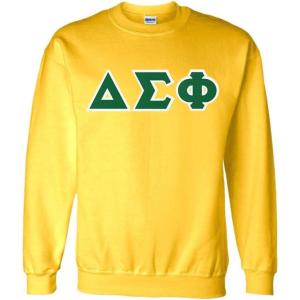 Greekgear Delta Sigma Phi Lettered Crewneck(Yellow)