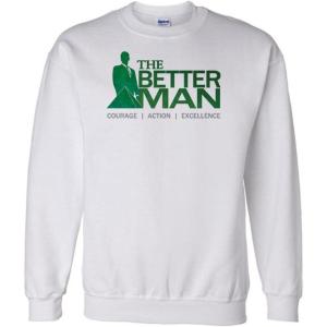 Greekgear Delta Sigma Phi The Better Man Crewneck Sweatshirt(Light Grey)