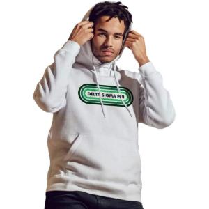 Greekgear Men’s Delta Sigma Phi Capsule Hooded Sweatshirt White(White)