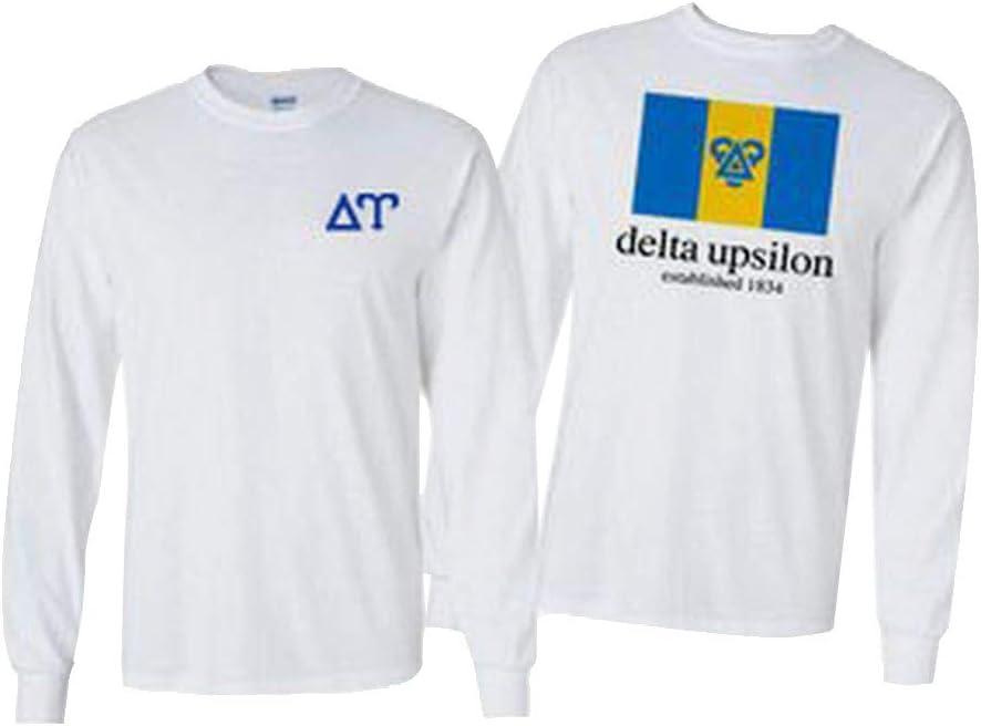 imageDelta Upsilon DU World Famous Crest Long Sleeve TShirtWhite