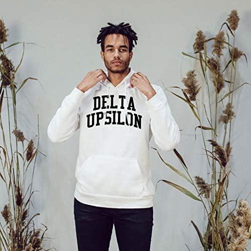 imageGreekgear Delta Upsilon DU Nickname Hooded SweatshirtWhite