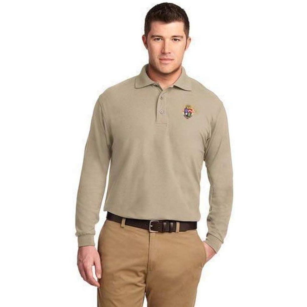imageDelta Tau Delta DTD Emblem Long Sleeve PoloStone