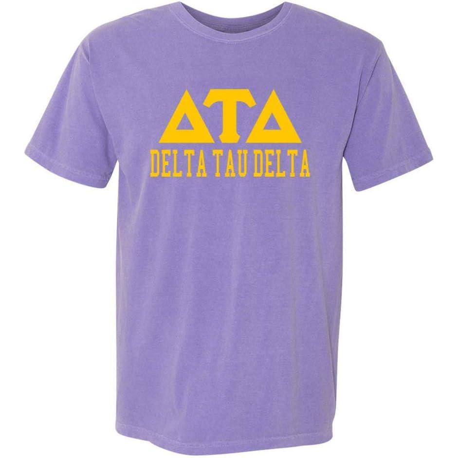 imageDelta Tau Delta DTD Greek Heavyweight TShirtViolet