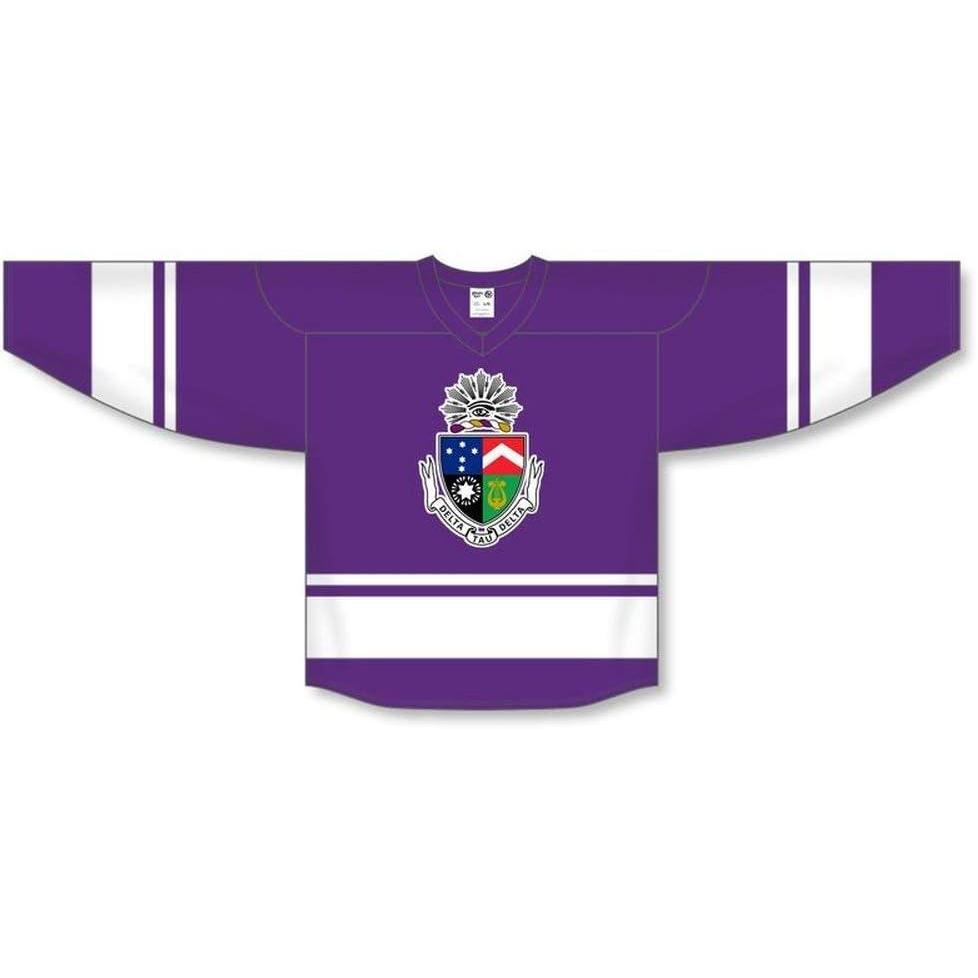 imageDelta Tau Delta DTD League Hockey JerseyPurpleWhite