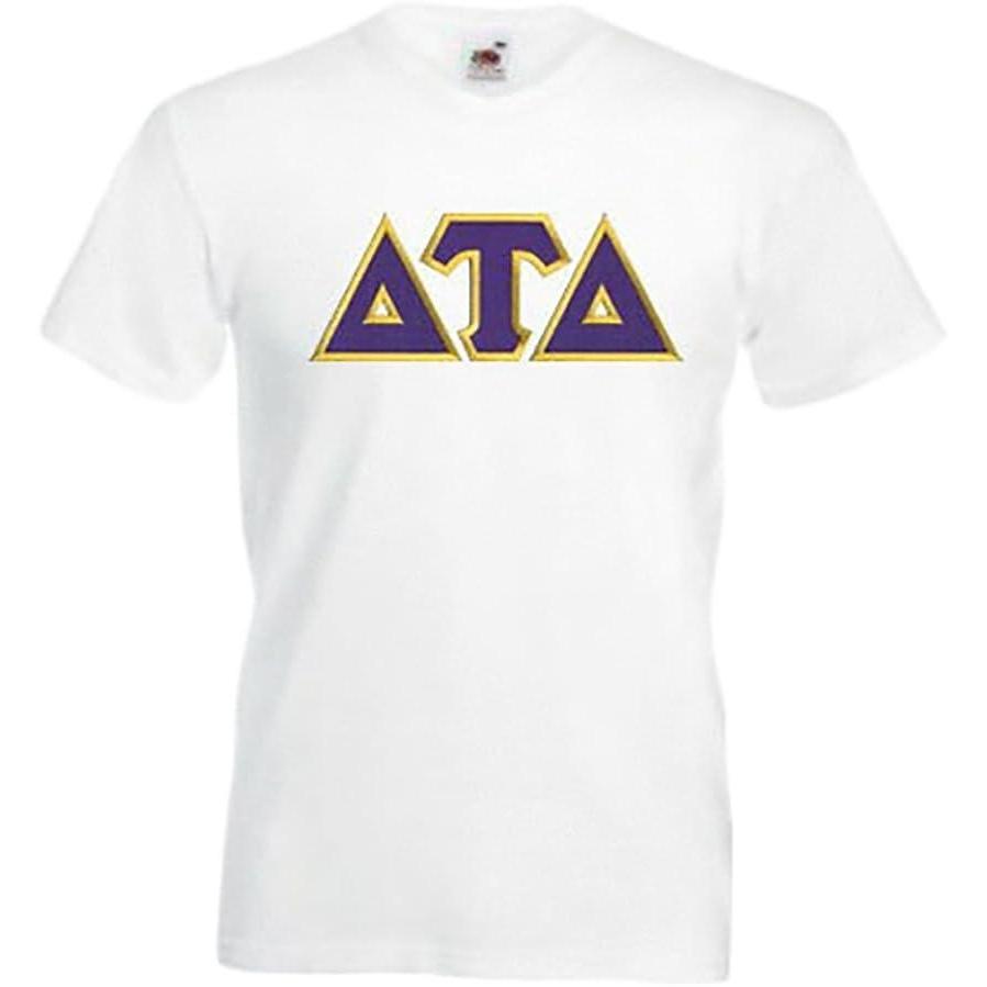 imageDelta Tau Delta DTD Lettered VNeck TShirtWhite