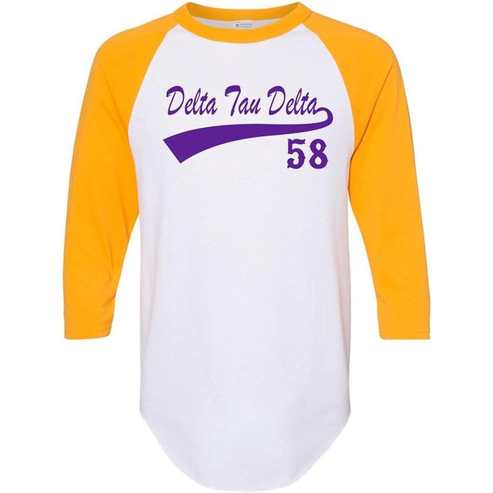imageDelta Tau Delta DTD Tail Year RaglanWhite WGold