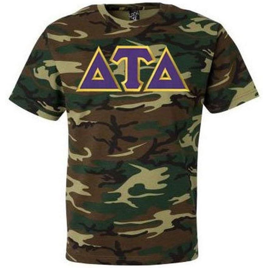 imageDelta Tau Delta Lettered Camouflage TShirtCamouflage