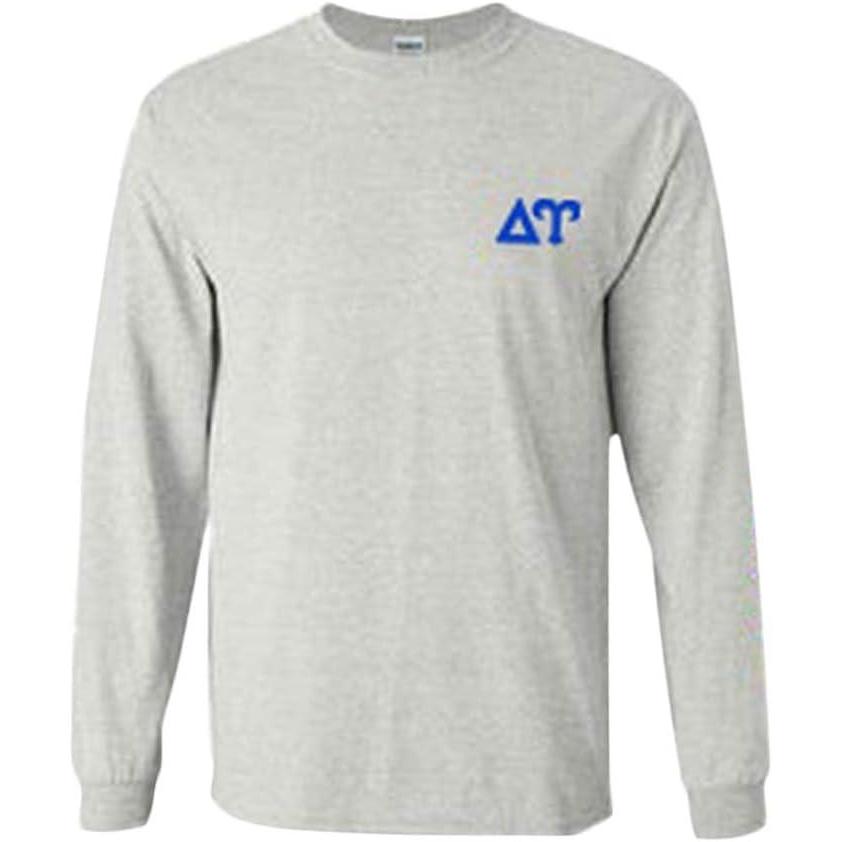 imageDelta Upsilon DU World Famous Crest Long Sleeve TShirtLight Grey