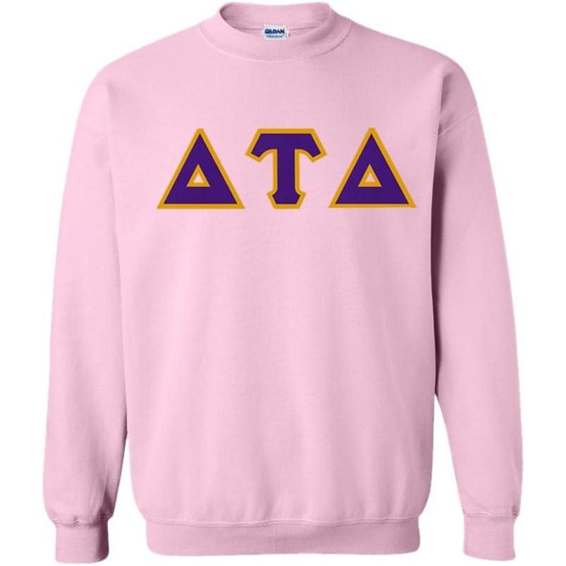 imageGreekgear Delta Tau Delta Lettered CrewneckLight Pink