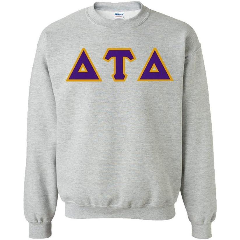 imageGreekgear Delta Tau Delta Lettered CrewneckSports Grey
