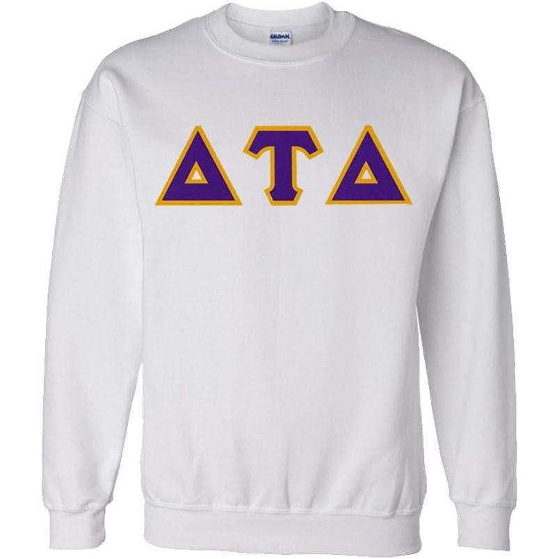 imageGreekgear Delta Tau Delta Lettered CrewneckWhite