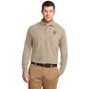 Delta Tau Delta DTD Emblem Long Sleeve Polo(Stone)