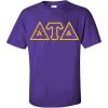 Delta Tau Delta DTD Fraternity Crest Twill Letter Tee(Purple)