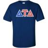 Delta Tau Delta DTD Greek Letter American Flag Tee(Royal Blue)