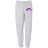 Delta Tau Delta DTD Greek Lettered Thigh Sweatpants(Light Ash Grey)