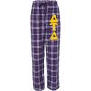 Delta Tau Delta DTD Pajamas Flannel Pant(Purple/White)