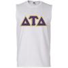 Delta Tau Delta Lettered Sleeveless Tee(White)