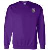 Greekgear Delta Tau Delta World Famous Crest – Shield PATCH Crewneck Sweatshirt(Purple)