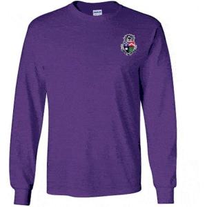 Delta Tau Delta DTD Fraternity Crest Longsleeve Tee(Purple)