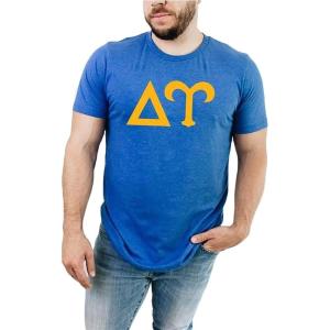 Delta Upsilon DU Letter Tee(Royal Blue)