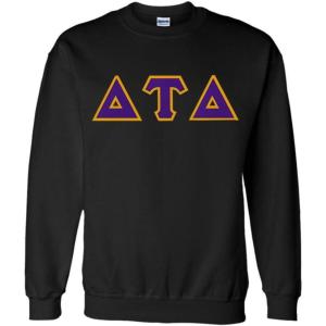 Greekgear Delta Tau Delta Lettered Crewneck(Black)