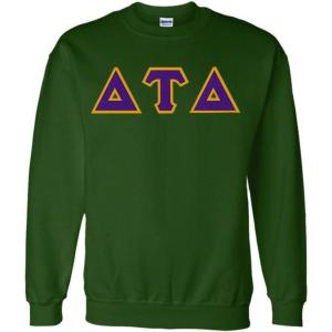 Greekgear Delta Tau Delta Lettered Crewneck(Forest Green)