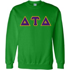 Greekgear Delta Tau Delta Lettered Crewneck(Irish Green)