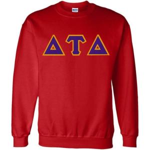 Greekgear Delta Tau Delta Lettered Crewneck(Red)