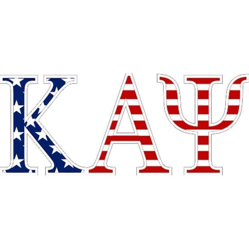 imageKappa Alpha Psi American Flag Greek Letter Sticker  25 Tall