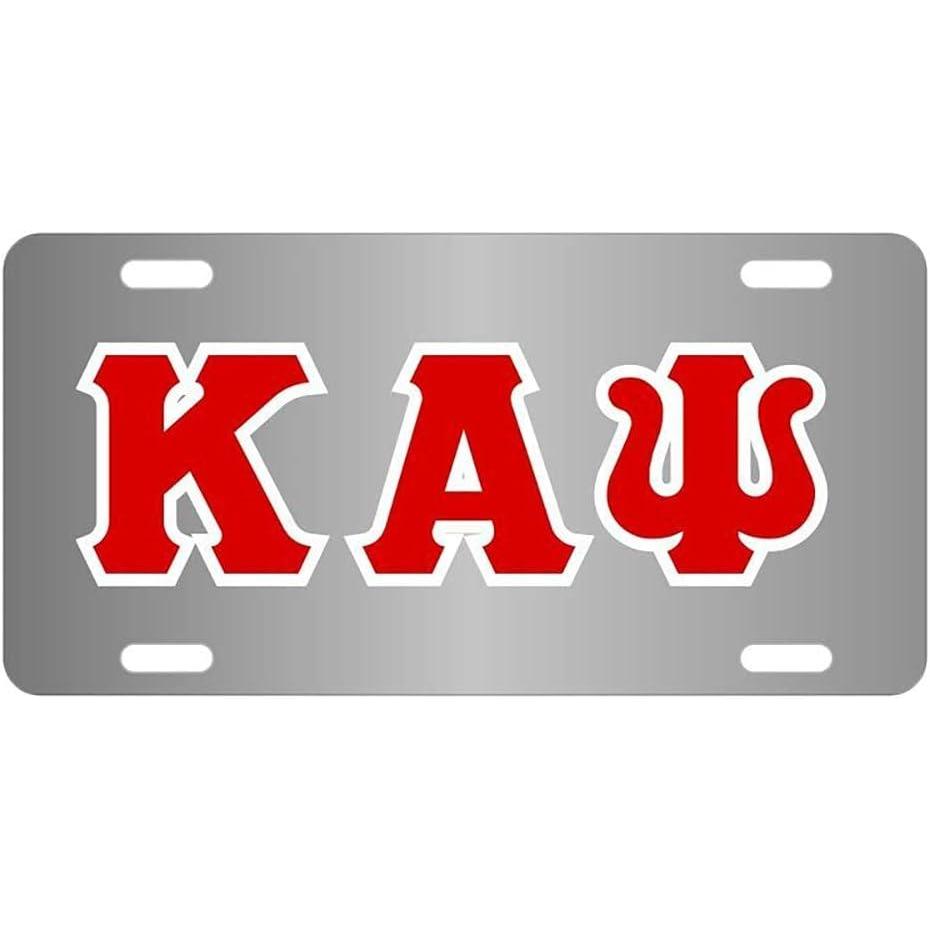 imageKappa Alpha Psi License Cover Silver wRed Imprint Color