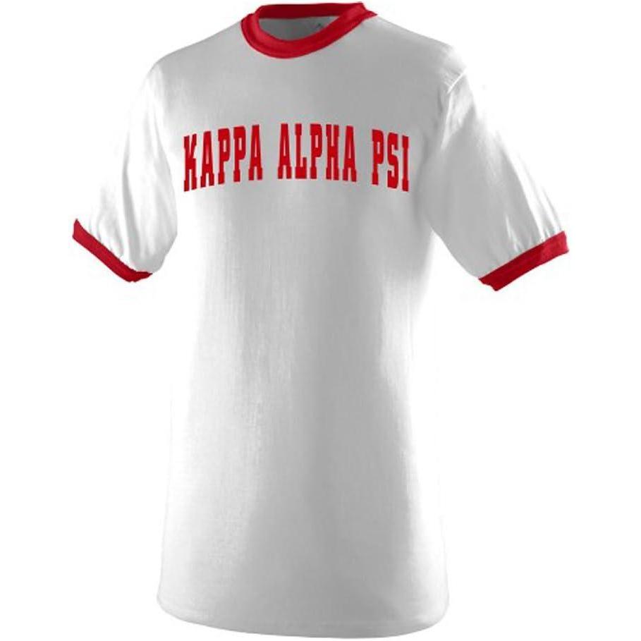 imageKappa Alpha Psi Ringer TShirtWhiteRed