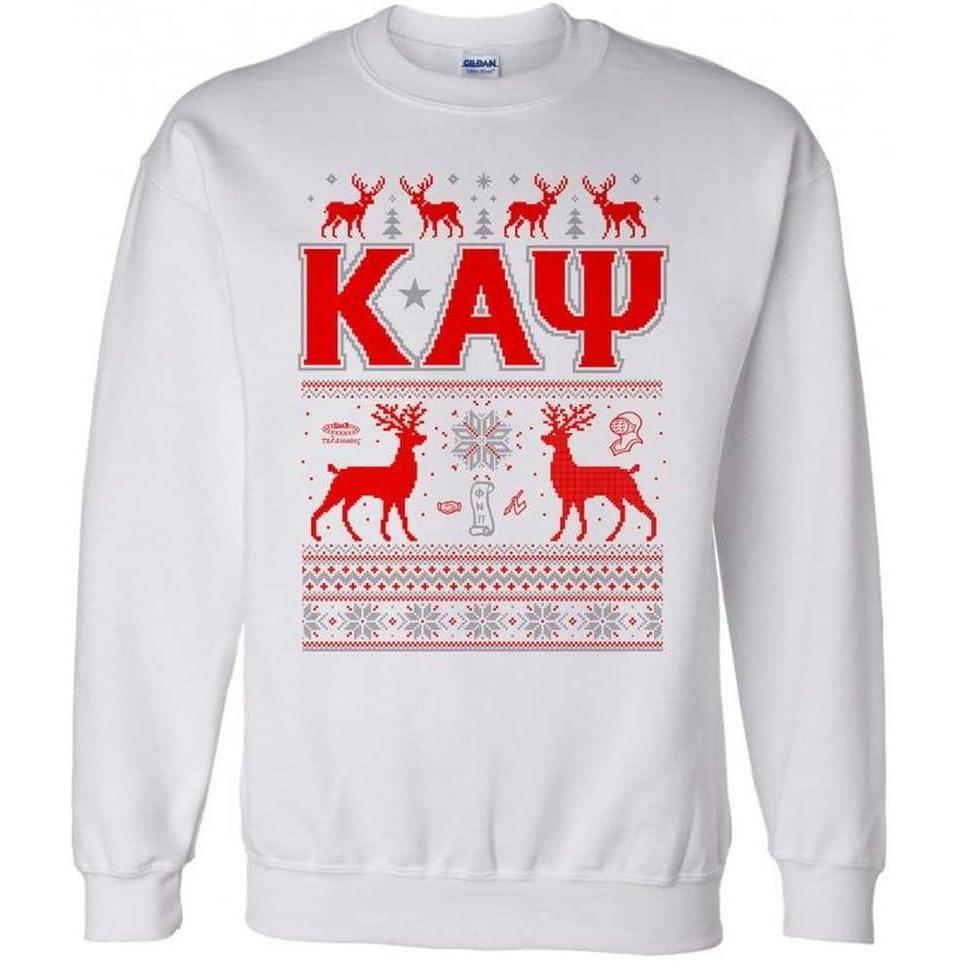 imageKappa Alpha Psi Ugly Christmas Sweater Crewneck SweatshirtLight Grey