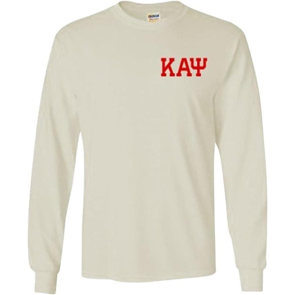 imageKappa Alpha Psi World Famous Crest Long Sleeve TShirtCream