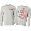 Kappa Alpha Psi World Famous Crest Long Sleeve T-Shirt(Light Grey)